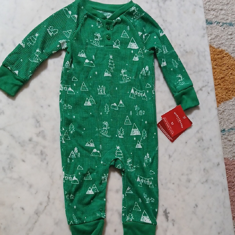 Wondershop Green Patterned Kids Footie